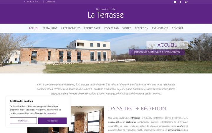 Zrzut ekranu domainedelaterrasse.fr