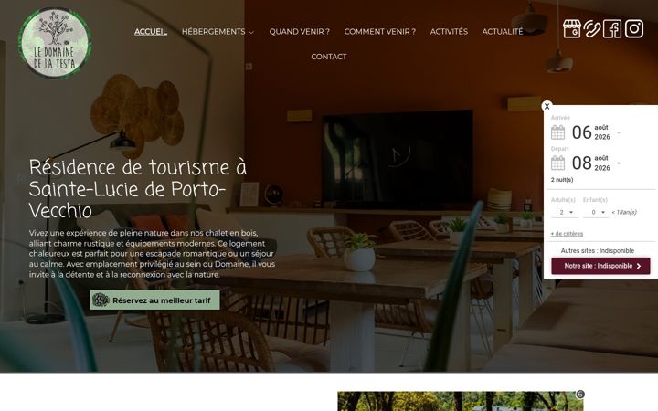 Zrzut ekranu domainedelatesta.fr
