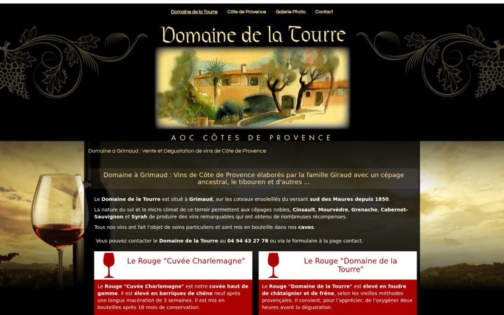 Screenshot of domainedelatourre.fr