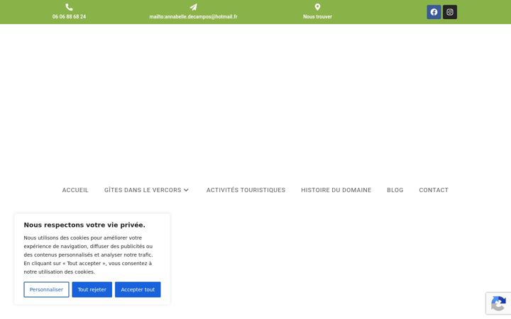 Screenshot of domainedelecharasson.fr