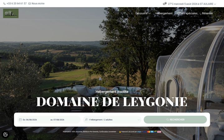 Screenshot of domainedeleygonie.fr