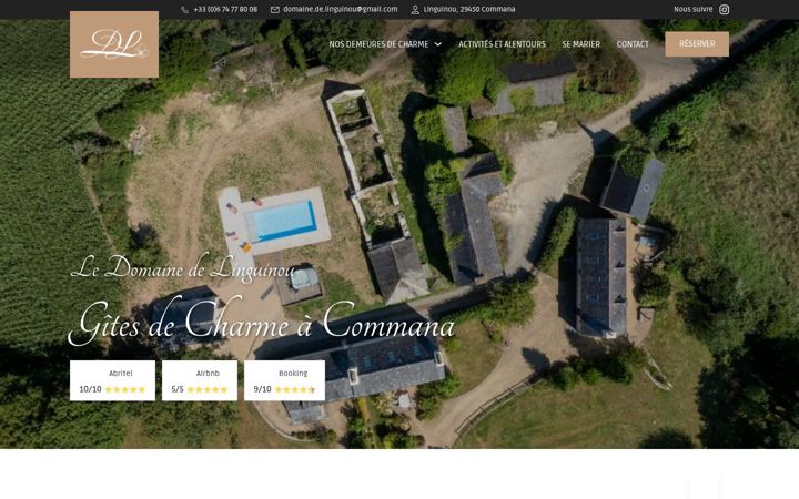 Screenshot of domainedelinguinou.fr
