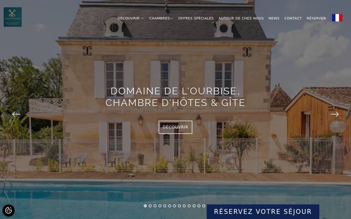 Screenshot of domainedelourbise.com
