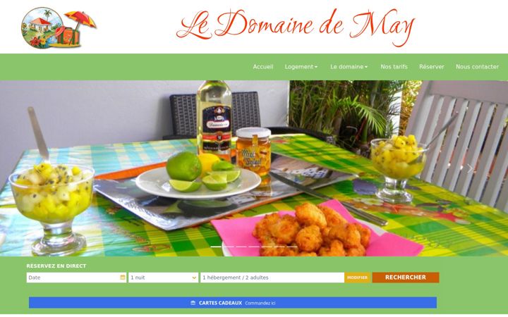 Screenshot of domainedemay.fr