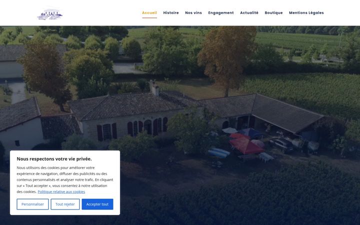 Screenshot ta' domainedemerlet.fr