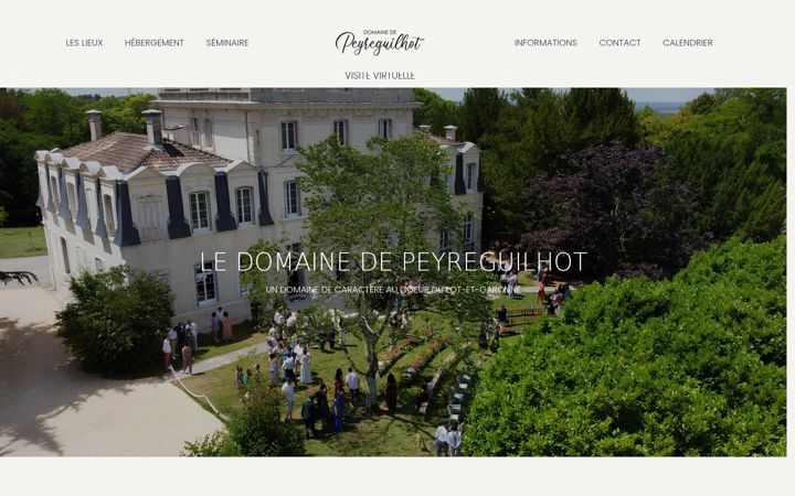 Screenshot of domainedepeyreguilhot.com