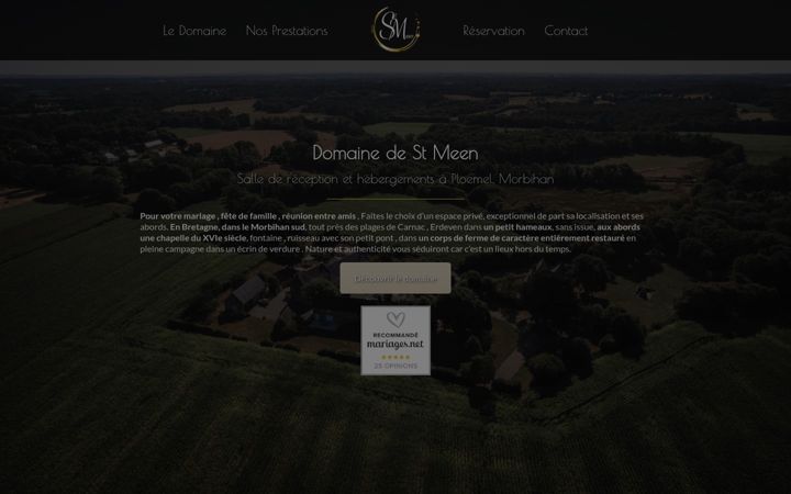 Snímek obrazovky domainedesaintmeen.fr