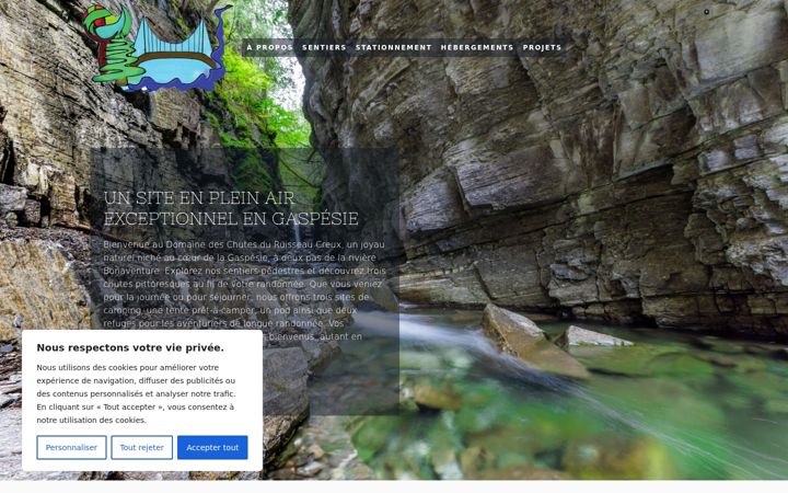 Screenshot of domainedeschutesduruisseaucreux.com