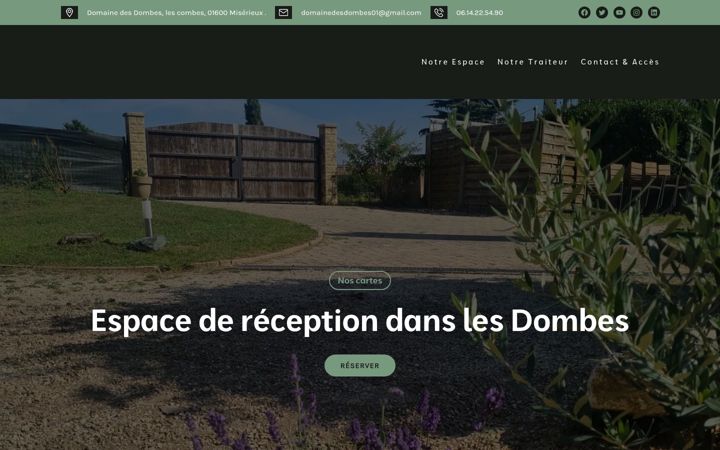 Snímek obrazovky domainedesdombes.fr
