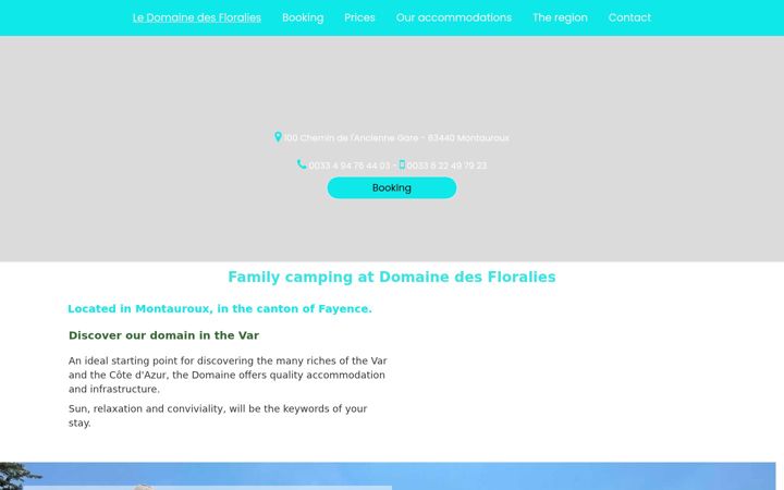 Screenshot of domainedesfloralies.com