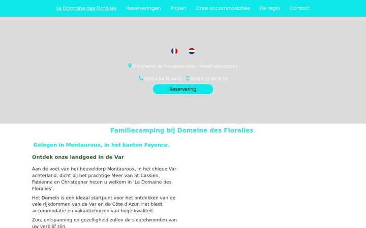 Screenshot of domainedesfloralies.nl
