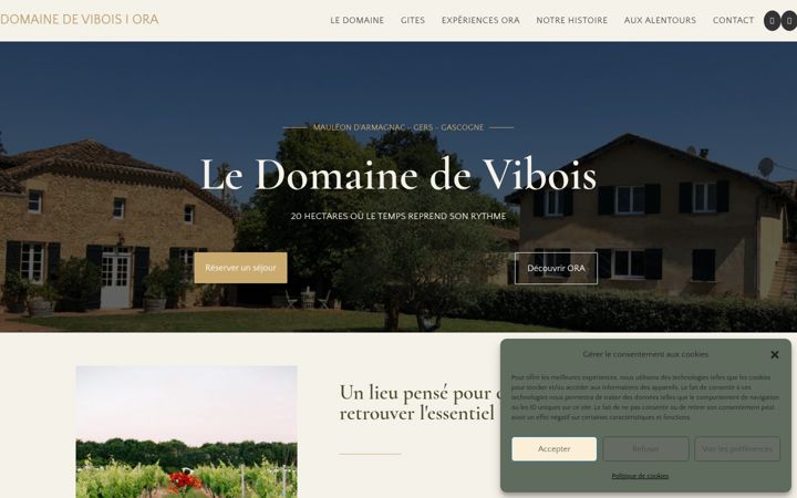 Screenshot of domainedevibois.com