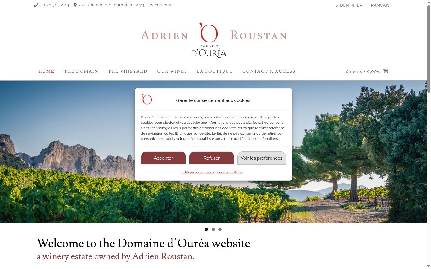 Screenshot tal-banner tal-kunsens muri qabel kwalunkwe interazzjoni