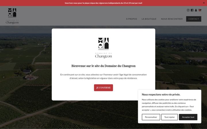Screenshot of domaineduchangeon.com