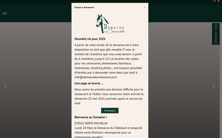 Screenshot of domaineduchatelard.com