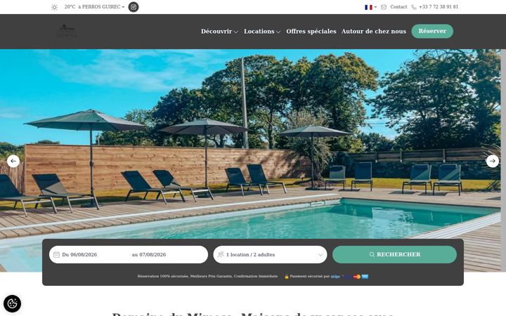 Screenshot of domainedumimosa.com