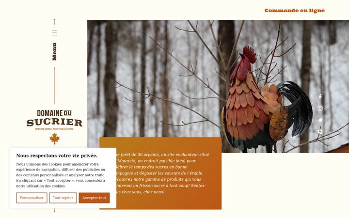 Skärmbild av domainedusucrier.ca