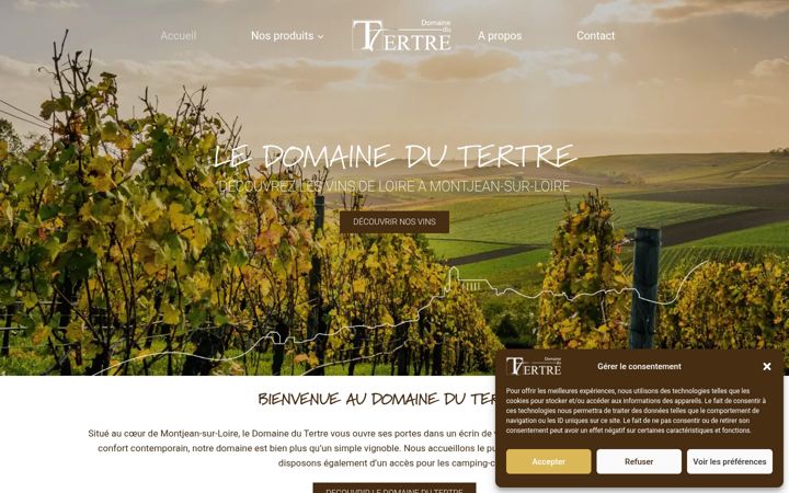 Screenshot of domainedutertre-onillon.com