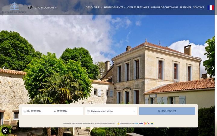 Screenshot of domainelafontaine.com