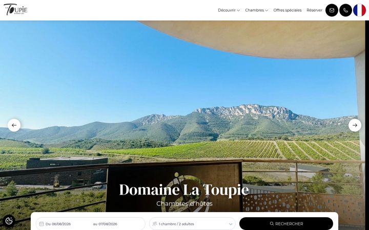 Screenshot of domainelatoupie-chambresdhotes.com