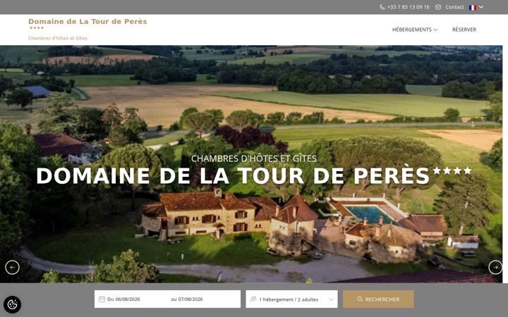 Screenshot of domainelatourdeperes.com