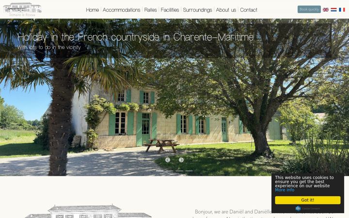 Screenshot of domaineleroseau.com