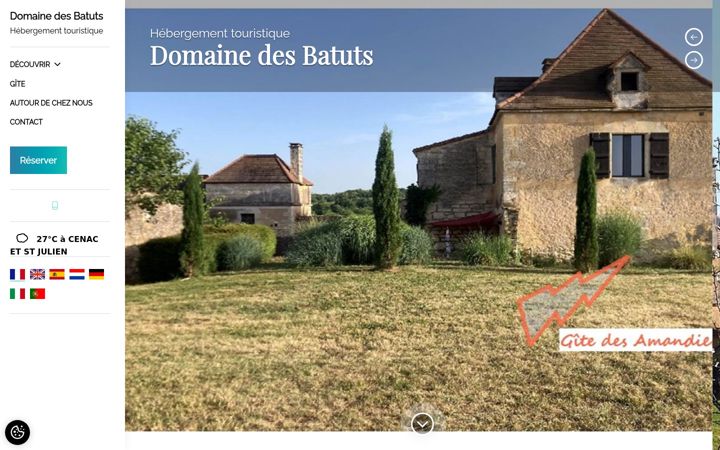 Screenshot of domainelesbatuts-perigord.fr