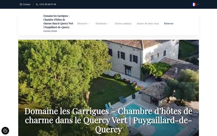 Screenshot of domainelesgarrigues.com