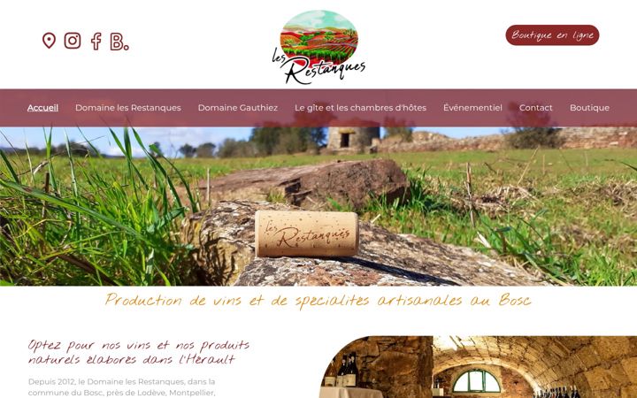 Screenshot of domainelesrestanques.fr
