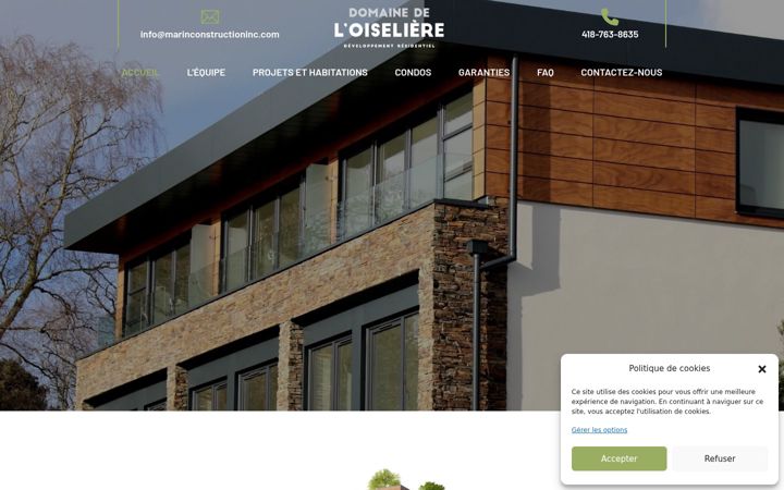 Screenshot of domaineloiseliere.com