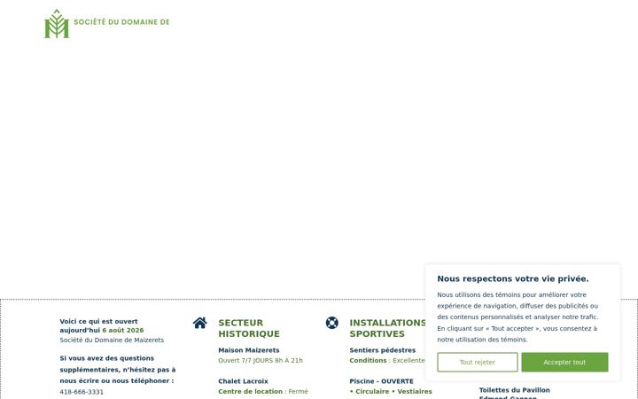 Screenshot of domainemaizerets.com