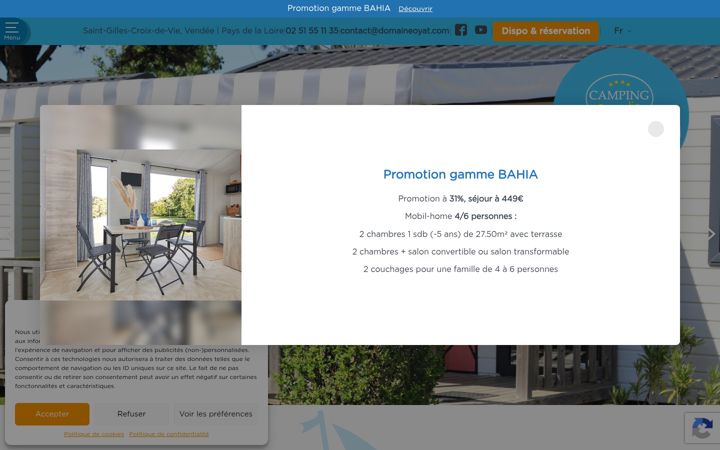 Screenshot of domaineoyat.com