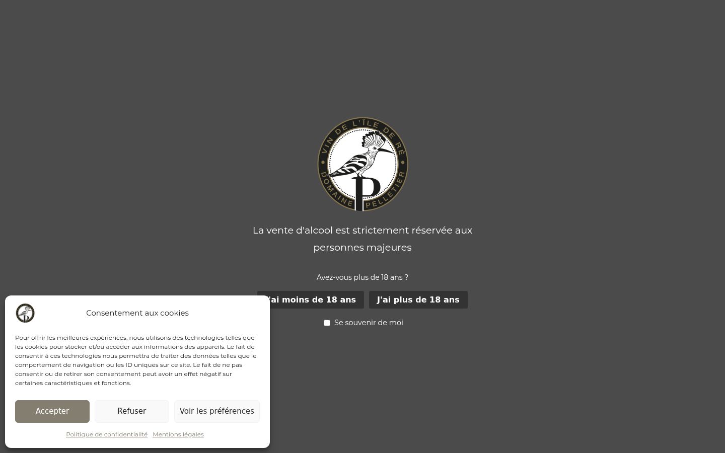 Screenshot tal-banner tal-kunsens muri qabel kwalunkwe interazzjoni