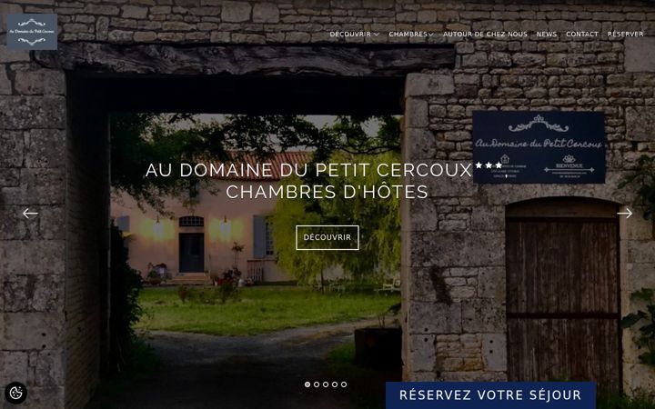 Screenshot of domainepetitcercoux.com