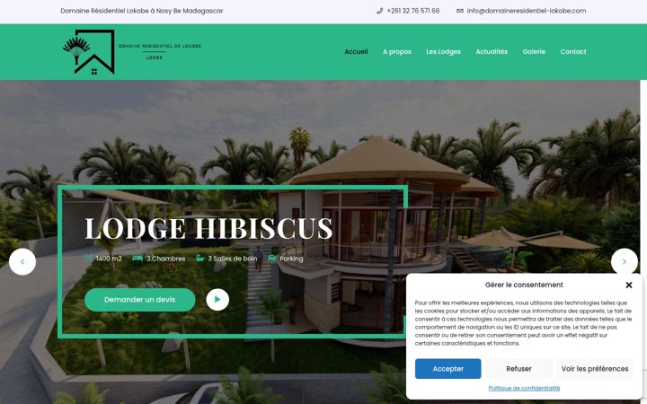 Screenshot of domaineresidentiel-lokobe.com