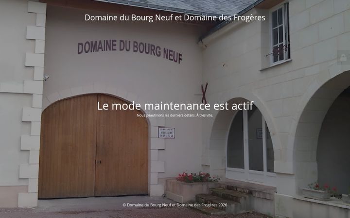 Snímek obrazovky domaines-dubourgneuf-desfrogeres.fr