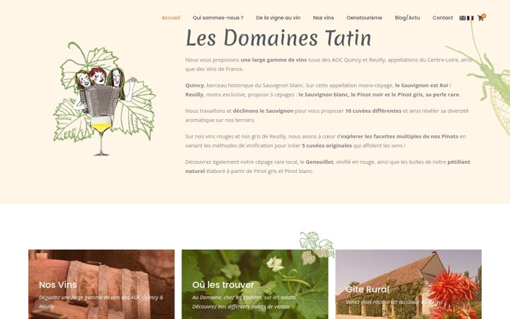 Screenshot of domaines-tatin.com