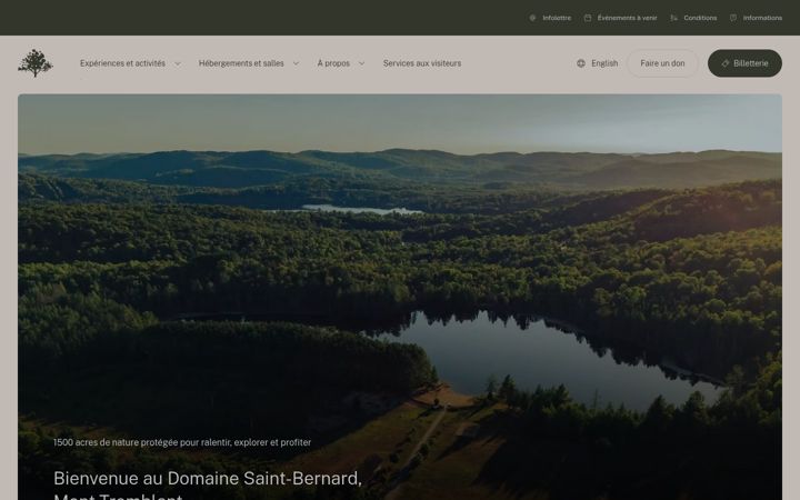 Screenshot of domainesaintbernard.org