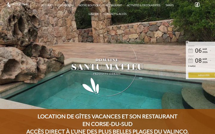 Snímek obrazovky domainesantumatteu.fr