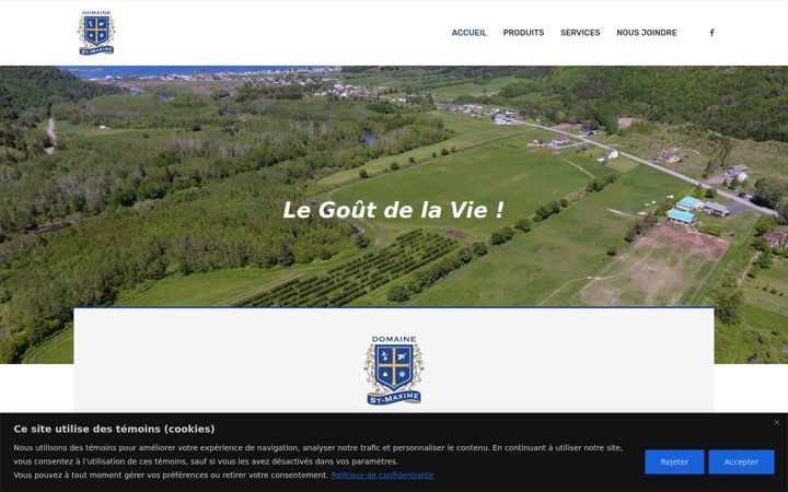 Screenshot of domainestmaxime.com