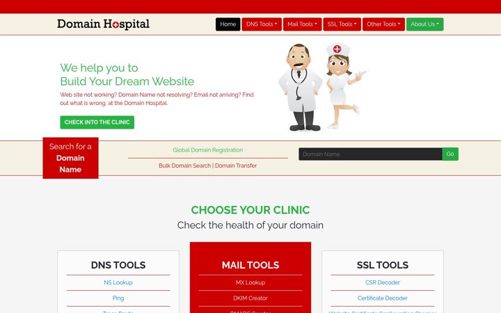 Screenshot of domainhospital.com