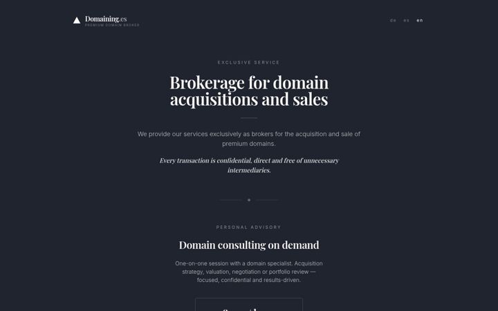 Screenshot of domaining.es