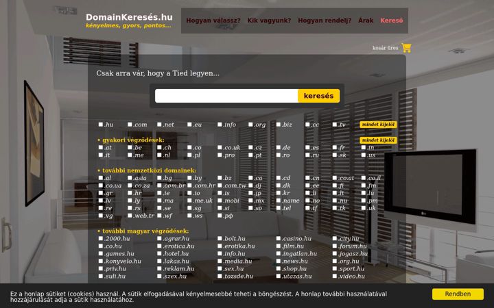Screenshot of domainkereses.hu
