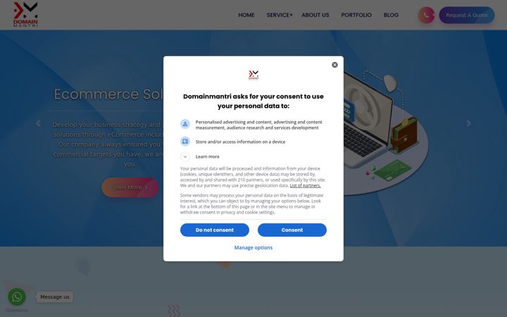 Screenshot of domainmantri.com
