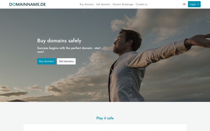 Screenshot of domainname.de