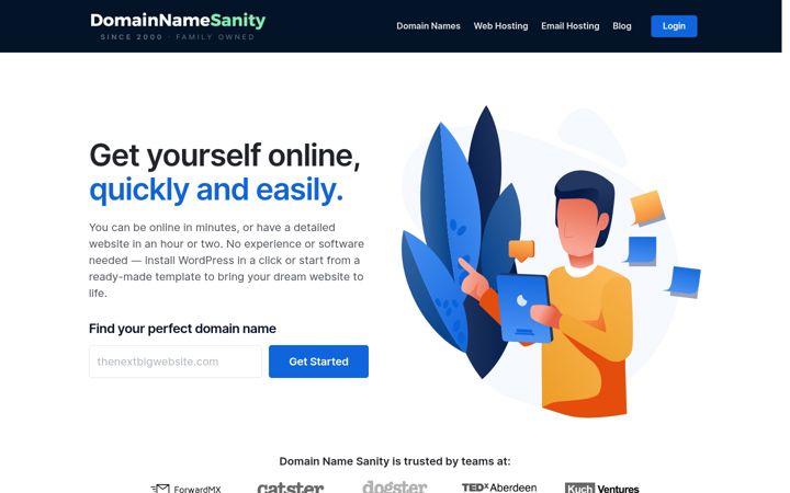Ekrano kopija domainnamesanity.com