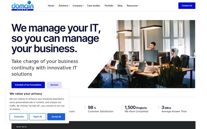 Screenshot of domainpluto.com