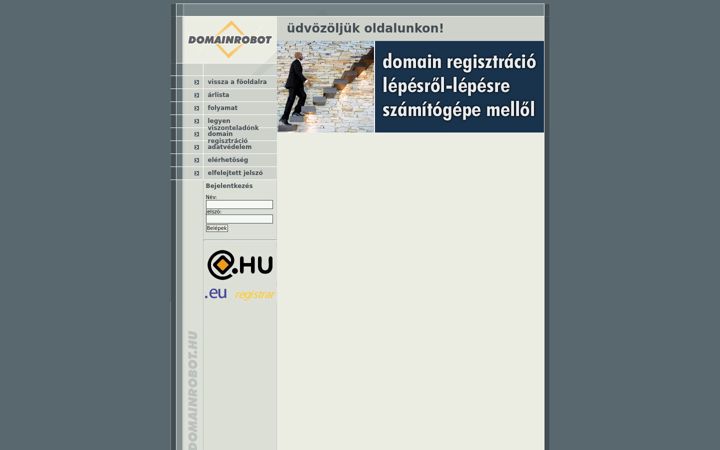 Screenshot of domainrobot.hu