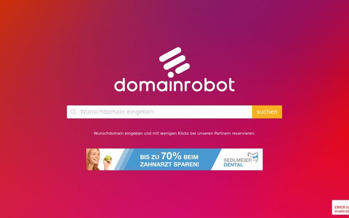 Ekraanipilt saidist domainrobot.net