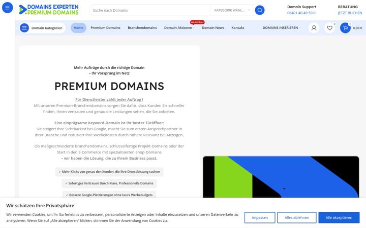 Screenshot di domains-experten.de
